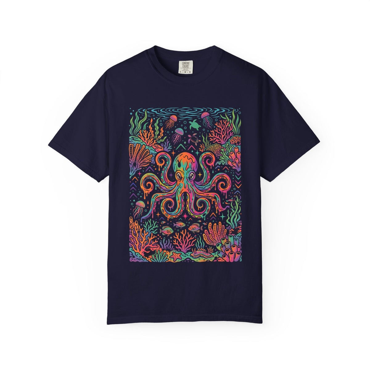 Psychedelic Melting Octopus - Unisex Tee