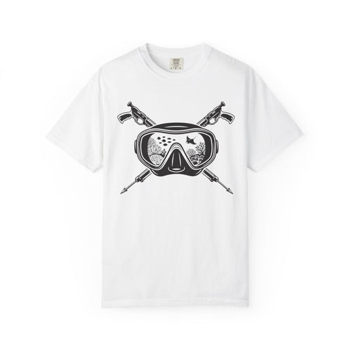 Scuba Mask & Spear Crossed T-Shirt — Vintage Spearfishing Dive Tee