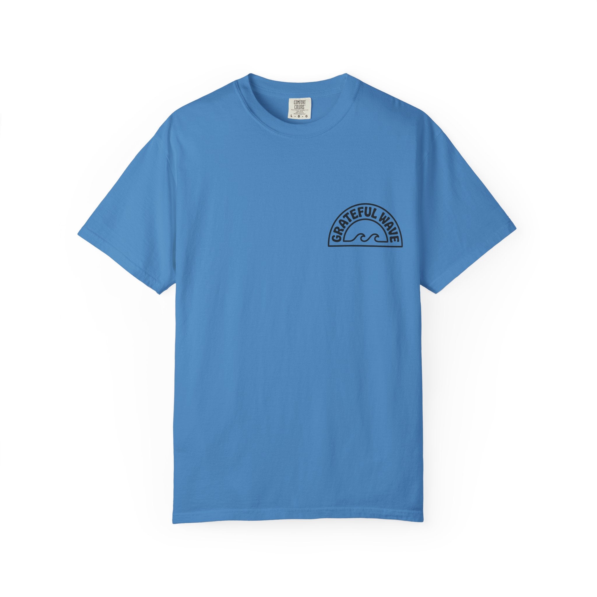 Shaka Graphic T-Shirt — Colorful Hand Sign Tee with 'Grateful Hand' Chest Logo