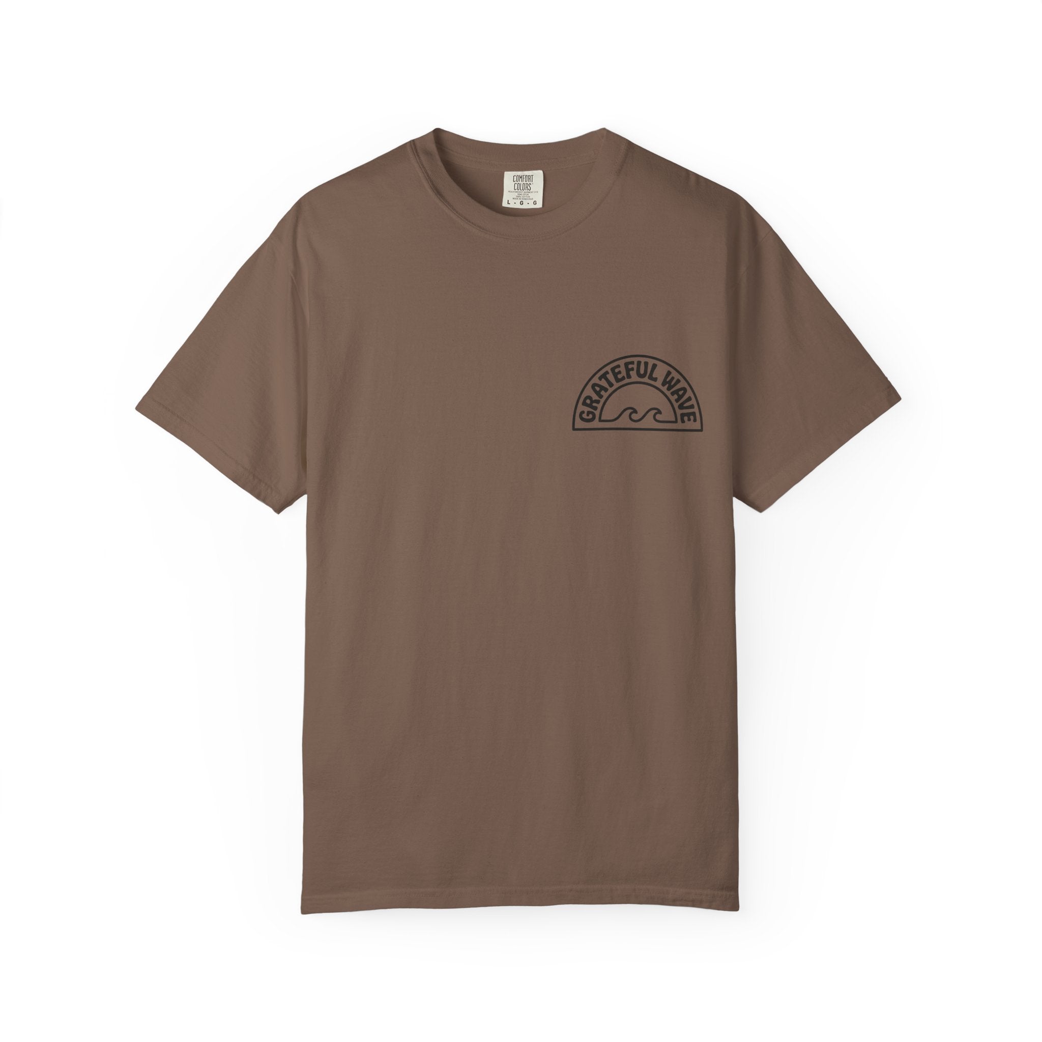 Shaka Graphic T-Shirt — Colorful Hand Sign Tee with 'Grateful Hand' Chest Logo