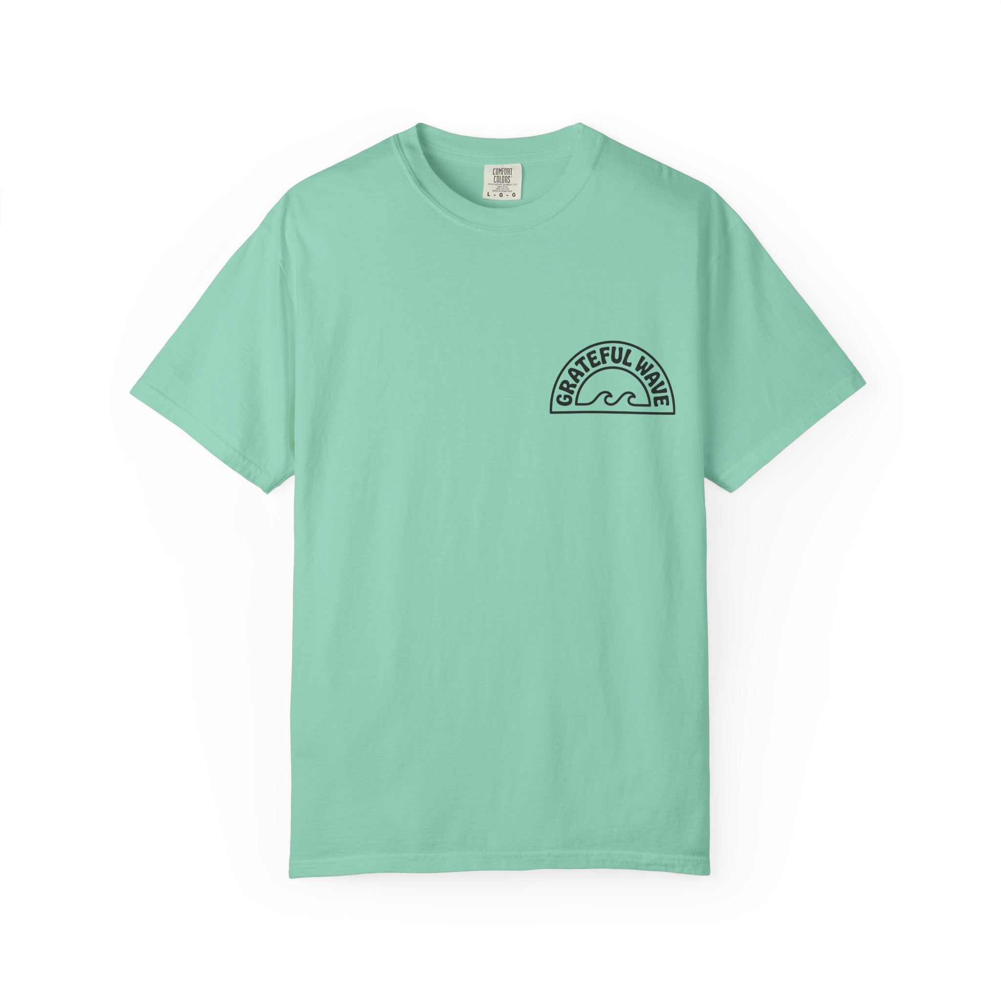 Shaka Graphic T-Shirt — Colorful Hand Sign Tee with 'Grateful Hand' Chest Logo