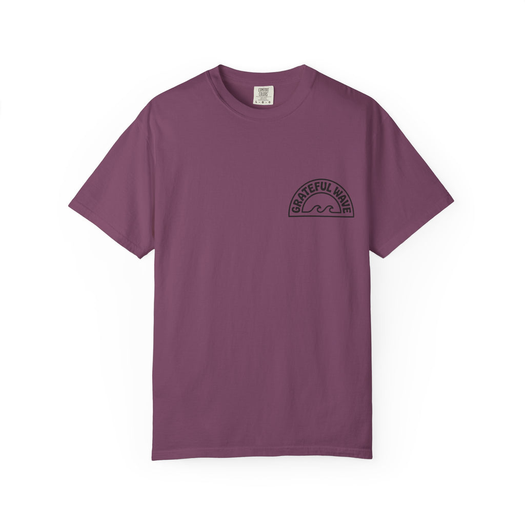 Shaka Graphic T-Shirt — Colorful Hand Sign Tee with 'Grateful Hand' Chest Logo