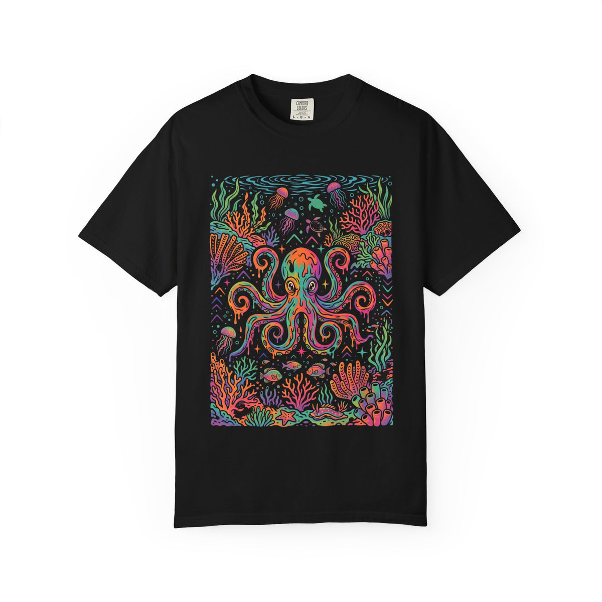 Psychedelic Melting Octopus - Unisex Tee