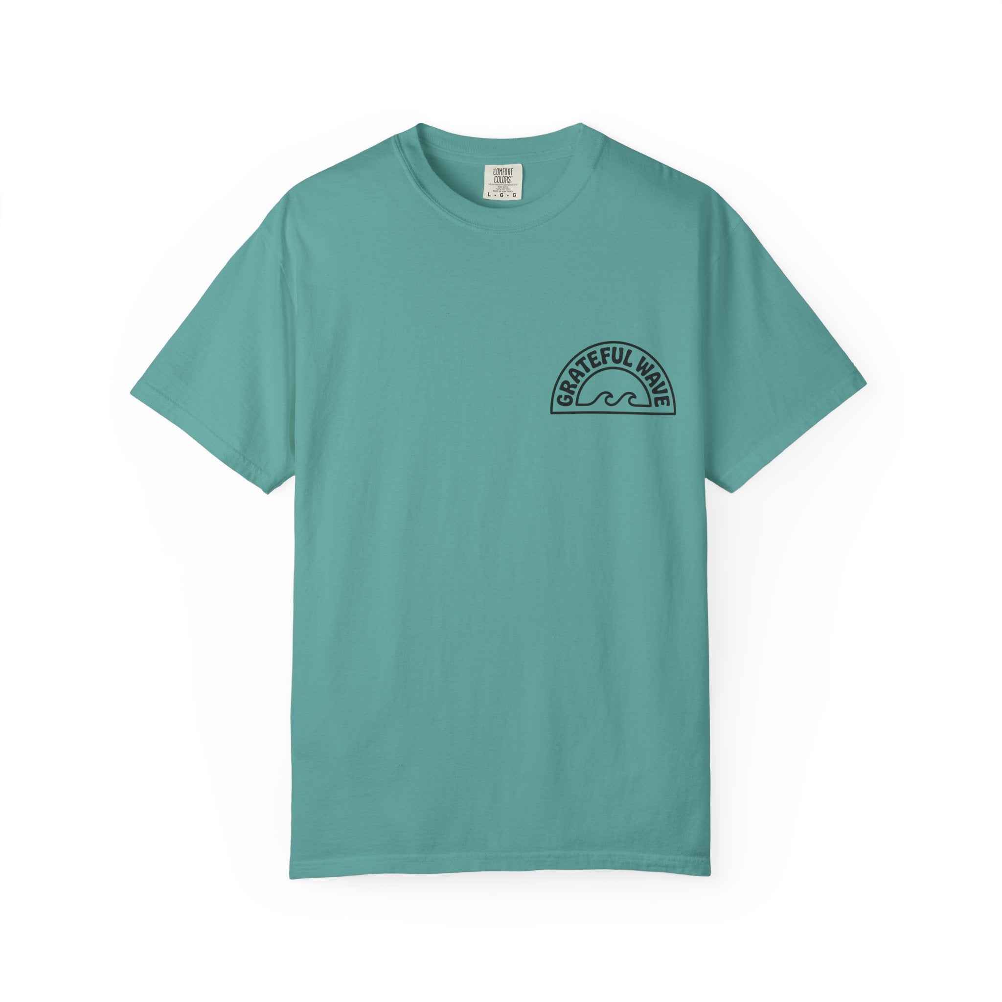 Shaka Graphic T-Shirt — Colorful Hand Sign Tee with 'Grateful Hand' Chest Logo